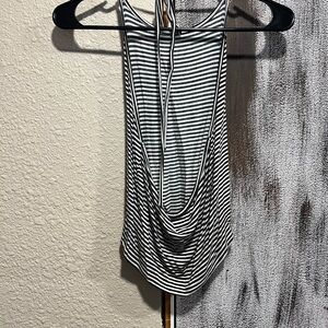 Striped Halter Neck Women's Top